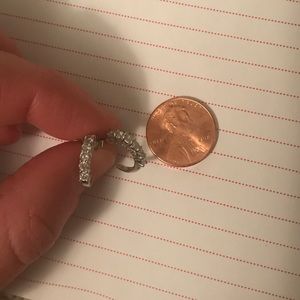 Tiny sterling silver CZ earrings